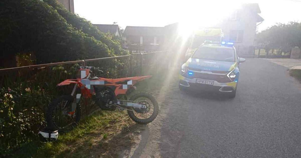 16-latek przez kilka kilometrów uciekał policji na crossie. Tłumaczył, że bał się konsekwencji