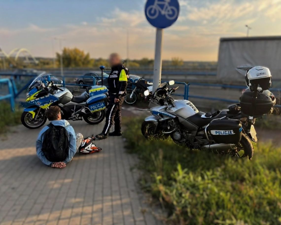 18-latek bez prawka uciekał policji na crossie. Grozi mu za to nawet 5 lat więzienia
