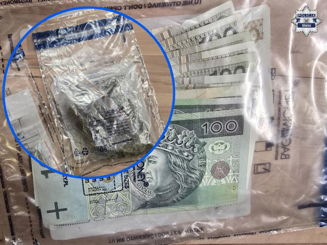 18-latek złapany z marihuaną, urządzeniem do porcjowania i gotówką. Pokazał też, gdzie ma skrytkę