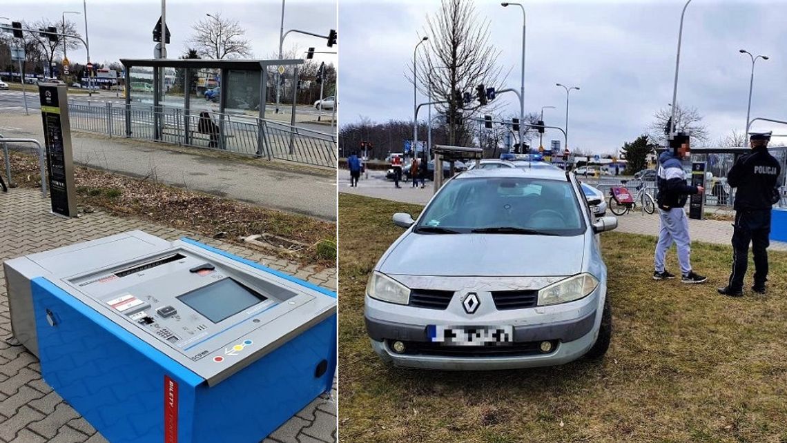 19-latek pomylił gaz z hamulcem i wjechał w biletomat. Prawko ma od kilku tygodni