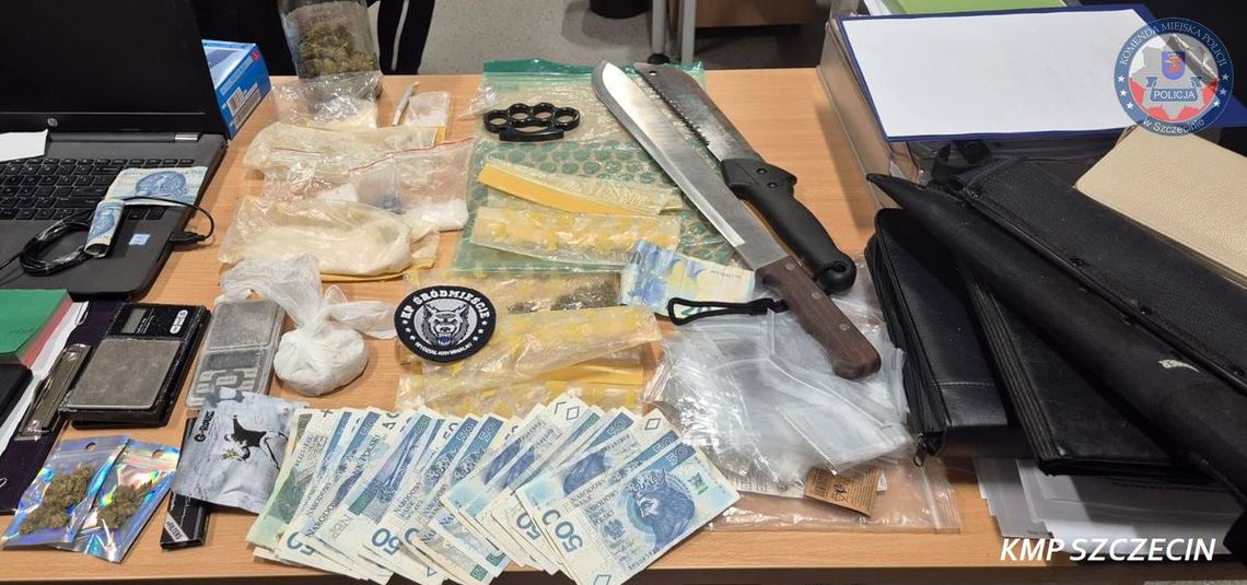 19-letni diler uzbroił się w maczety i kastet. Policjanci przerwali mu karierę. Odpowie za znaczną ilość narkotyków