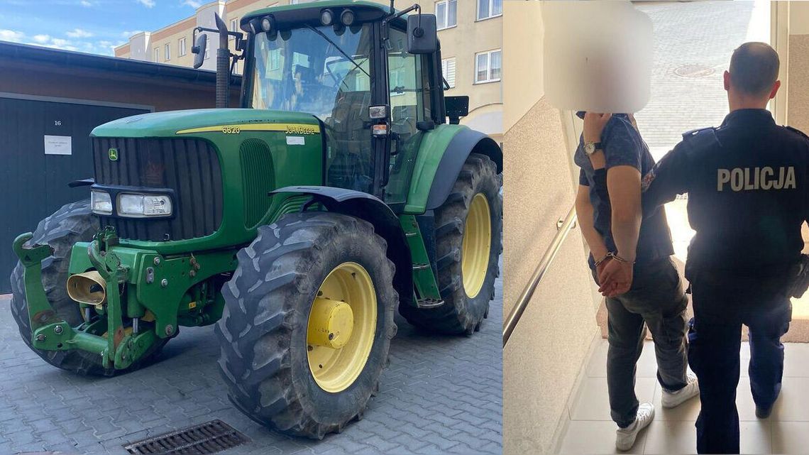 20-latek ukradł ciągnik warty prawie 200 tysięcy i jeździł nim po mieście