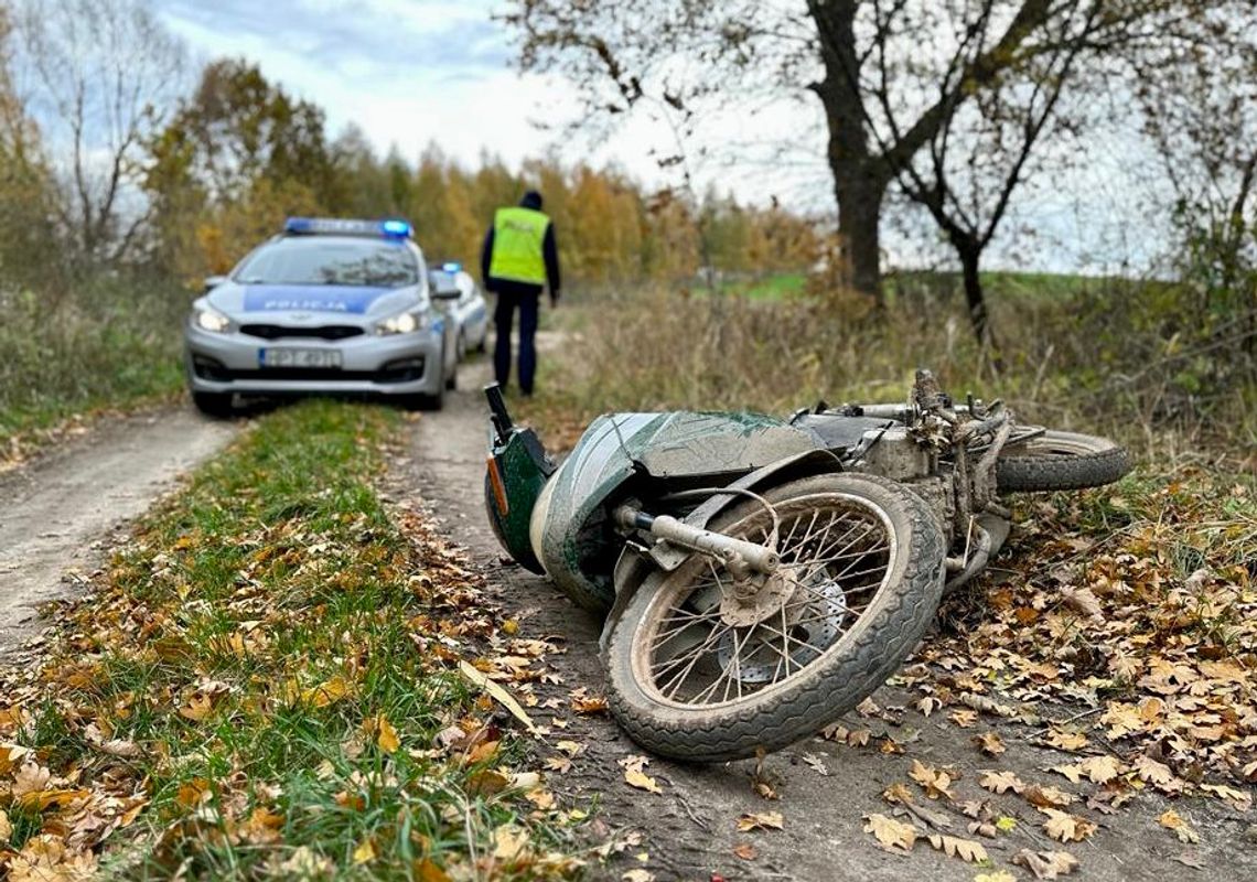 21-latek uciekał motorowerem policji. Tłumaczył, że bał się więzienia za jazdę bez świateł