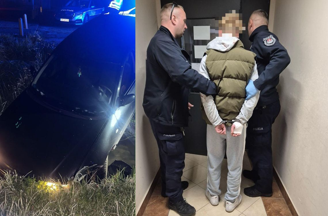 24-latek w Audi uciekał policji przez prawie 30 kilometrów. W finale wpadł do rzeki
