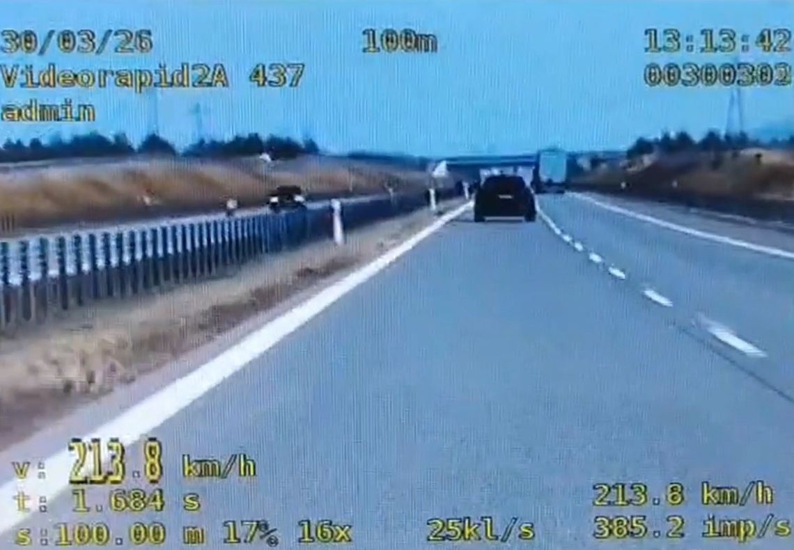 25-letni Ukrainiec jechał ekspresówką ponad 210 km/h. Dostał wysoki mandat i odpocznie od kierowania