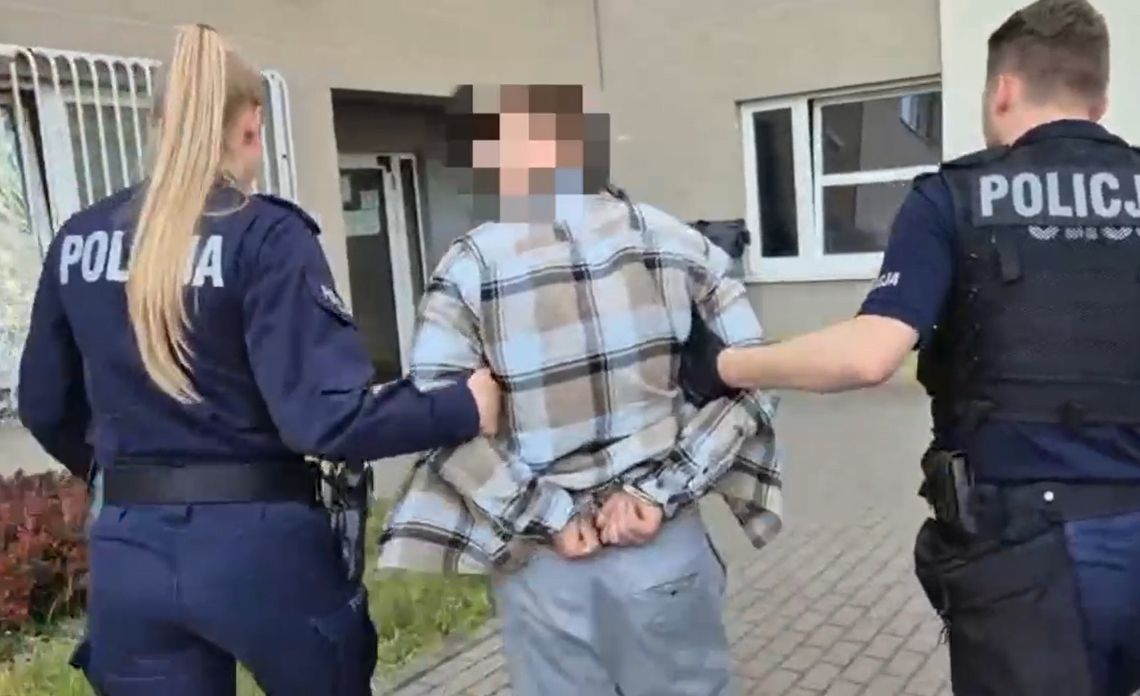 30-latek zatrzymany za brutalną napaść w sklepie. Bez powodu pobił mężczyznę na oczach jego żony