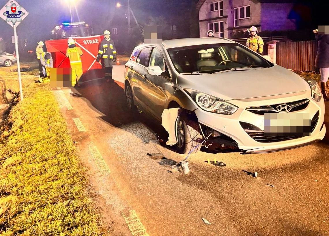 32-letnia kierująca nie zauważyła leżącego na jezdni mężczyzny. Poszkodowany zginął na miejscu [FOTO]