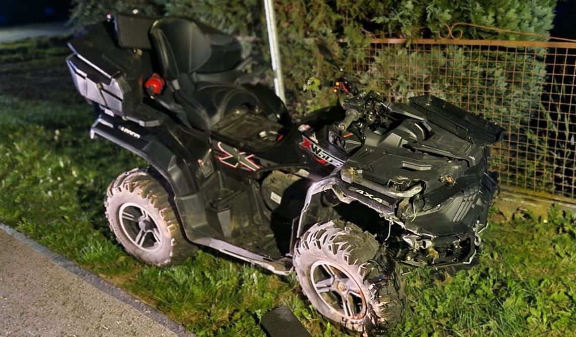 37-latek stracił panowanie nad quadem i wjechał w betonowe ogrodzenie. Mężczyzna nie przeżył wypadku