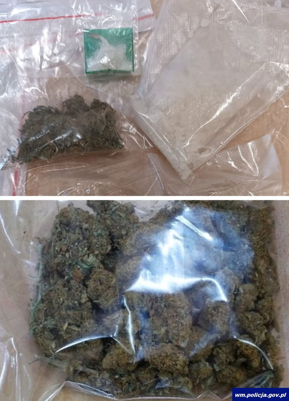 45-latek wyrzucał różne rzeczy przez okno, a gdy zobaczył policję, sam chciał wyskoczyć. Miał sporo narkotyków Komenda Powiatowa Policji w Ełku