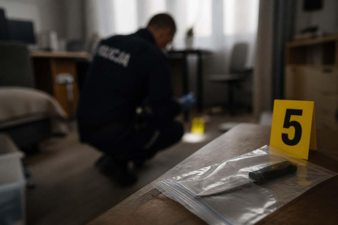 50-latka wbiła nóż w klatkę swojemu 41-letniemu mężowi. Oboje byli upici