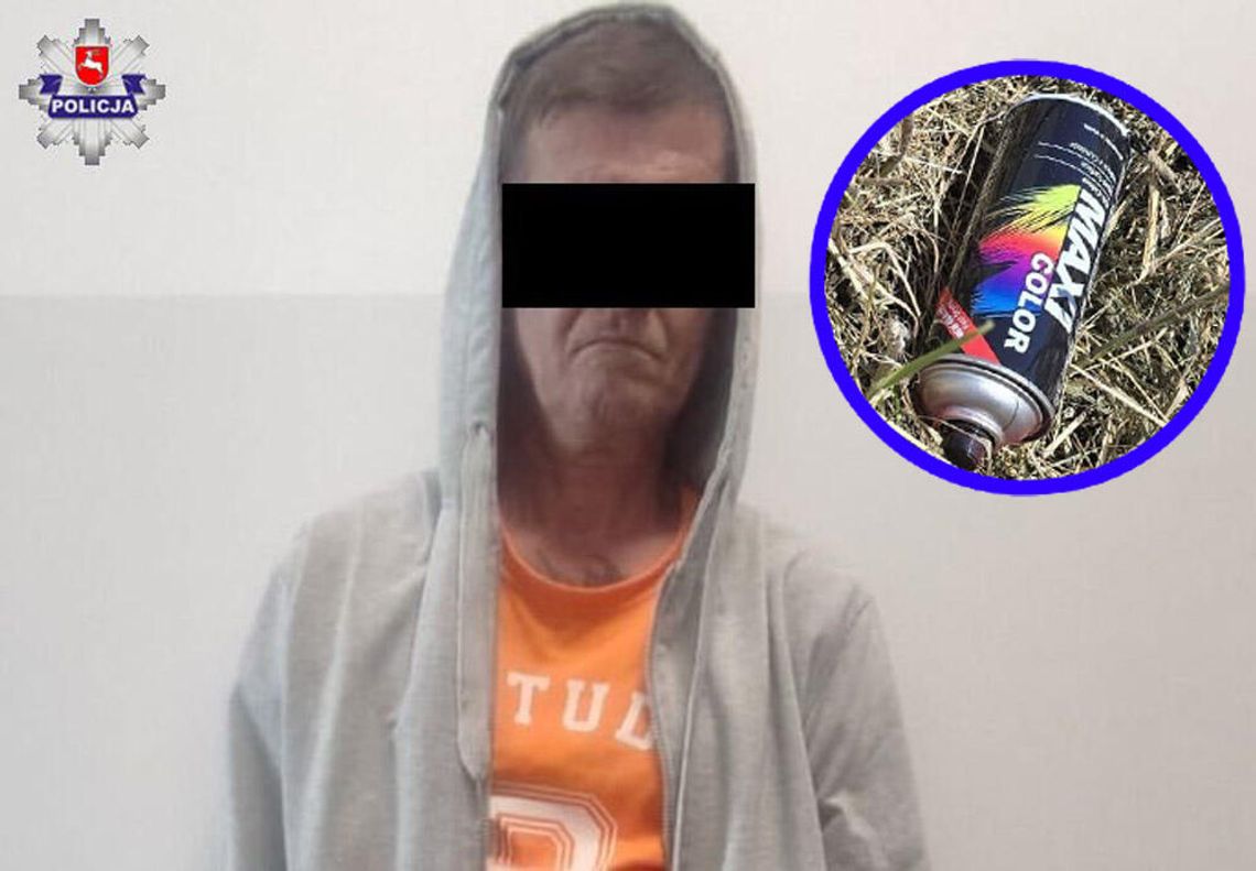 59-letni grafficiarz zatrzymany za niszczenie zabytków. Biegał po mieście z farbą