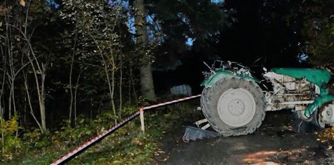 64-latek przygnieciony przez ciągnik. Mimo reanimacji zmarł na miejscu