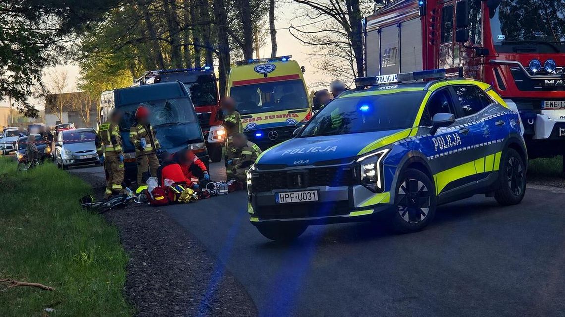 69-letni rowerzysta zginął po zderzeniu z autobusem. Policjanci wyjaśniają okoliczności wypadku