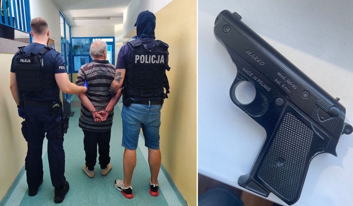 76-latek nie miał jak zapłacić za zakupy, więc wyciągnął broń. Za rozbój grozi mu 20 lat więzienia