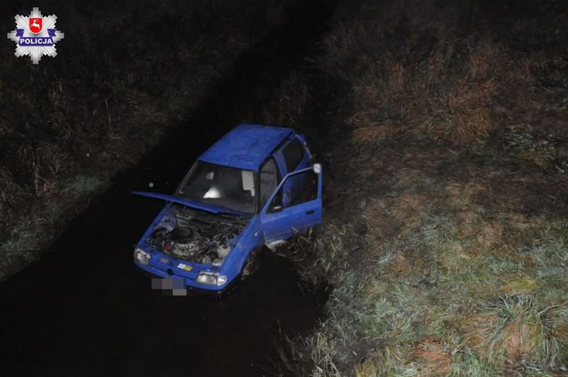 Auto z czterema osobami wpadło do rzeki. Kierowca chciał ominąć sarnę