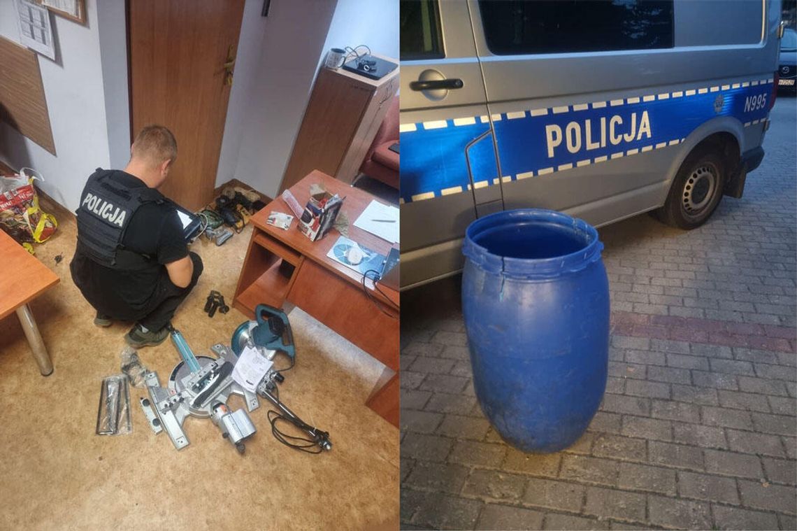 Beczkę z łupami ukryli w oborniku. Policjanci i tak ją znaleźli