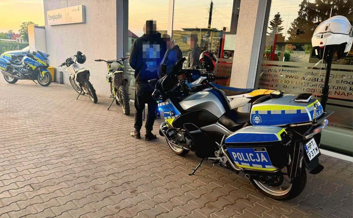 Bez tablic, bez OC i bez uprawnień na motocykl. Trzej nastolatkowie zatrzymani przez drogówkę