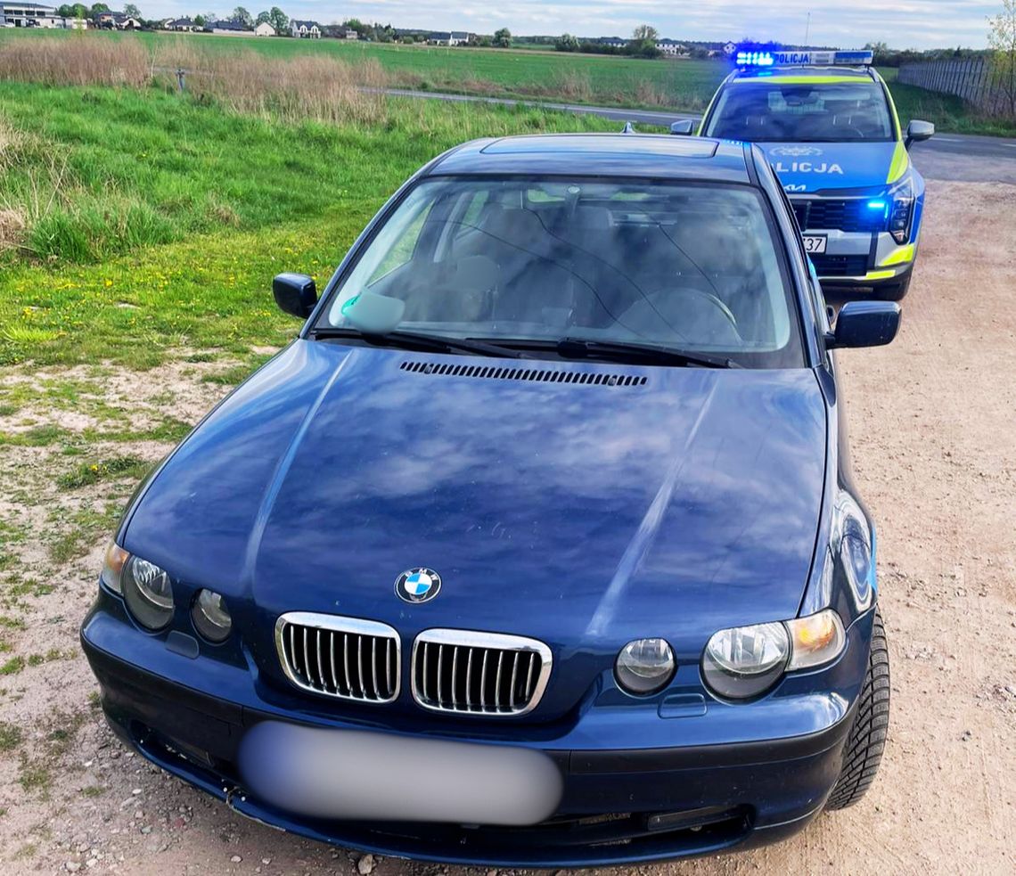 BMW miało z przodu blachy niemieckie, a z tyłu polskie. Za kierownicą pijany złodziej paliwa