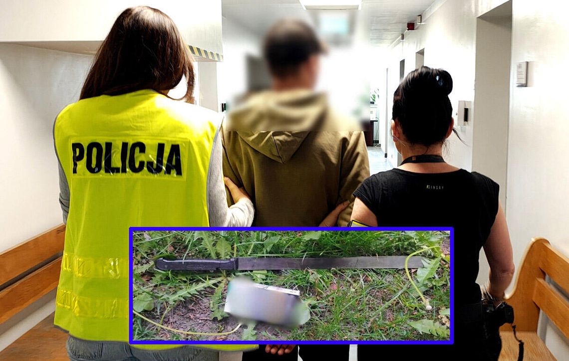 Chodził po terenie uczelni z  wielkim nożem i groził ludziom. 22-latek zatrzymany przez policję