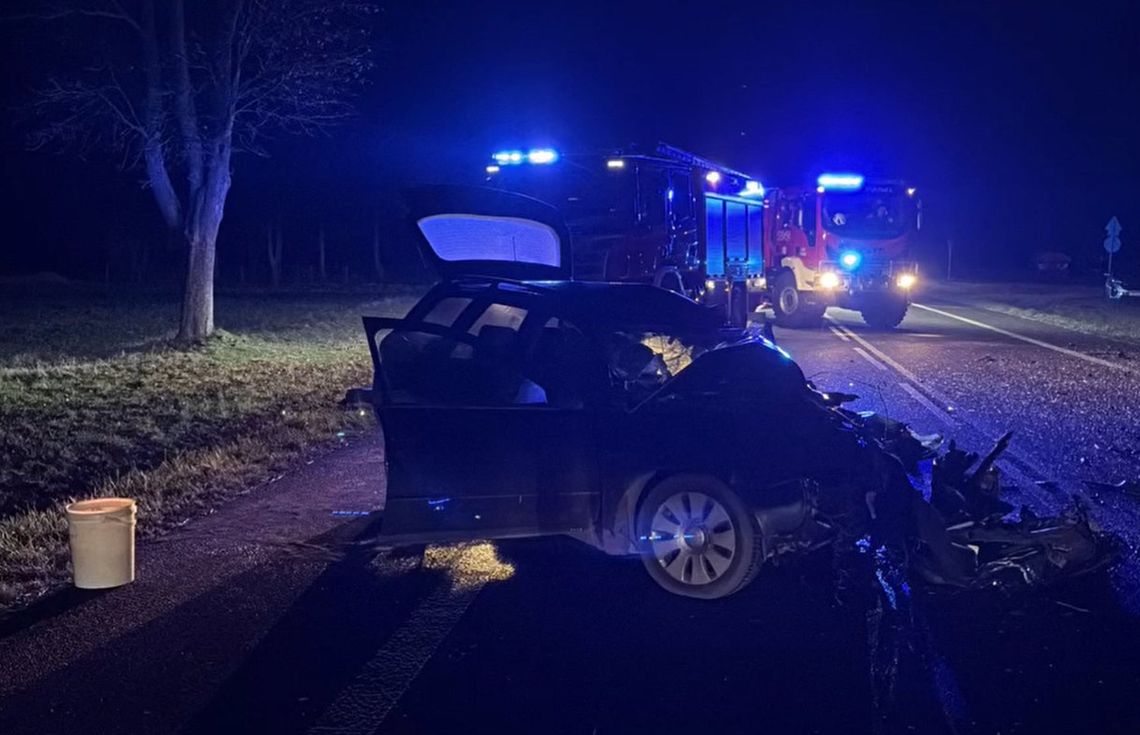 Czołowe zderzenie audi i autokaru. Kierujący osobówką zginął na miejscu Czołowe zderzenie audi i autokaru. Kierujący osobówką zginął na miejscu