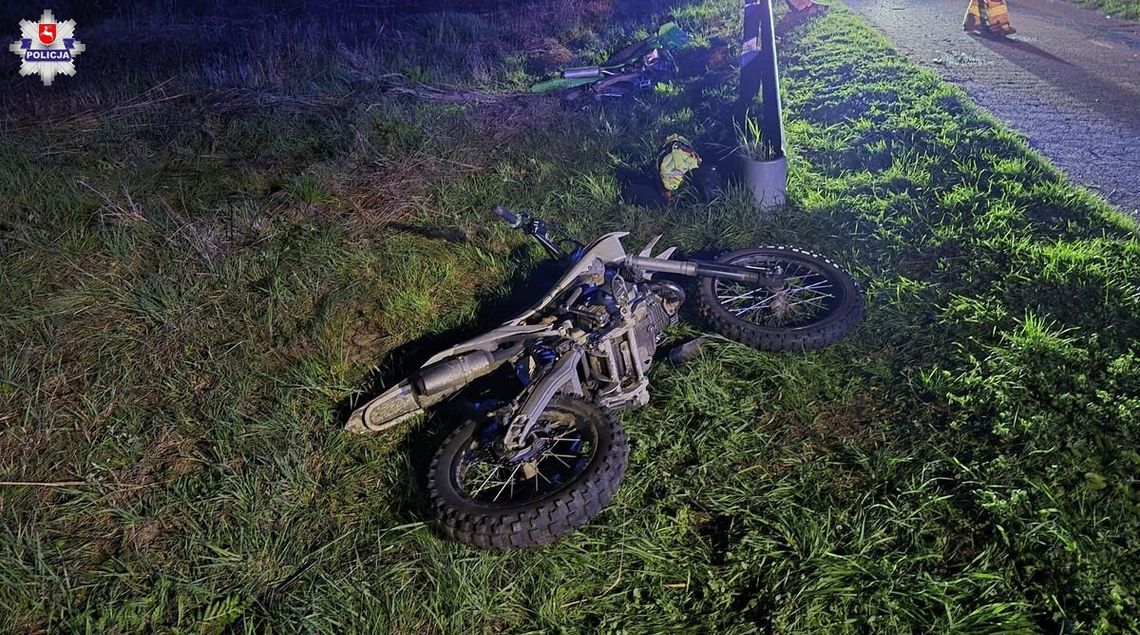 Czołowe zderzenie dwóch crossów. Dwaj nastolatkowie trafili do szpitala Czołowe zderzenie dwóch crossów. Dwaj nastolatkowie trafili do szpitala