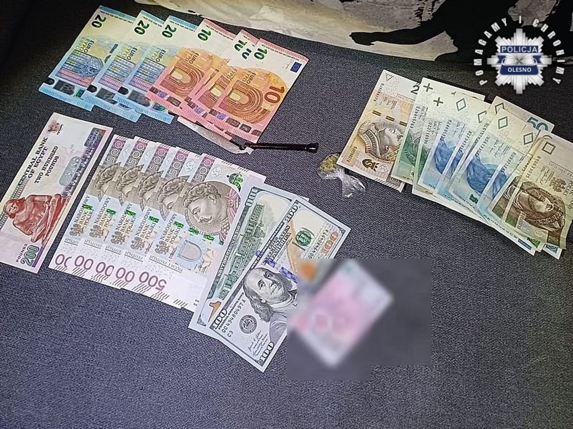 Diler gromadził kasę w różnych walutach. Stracił ją razem z towarem