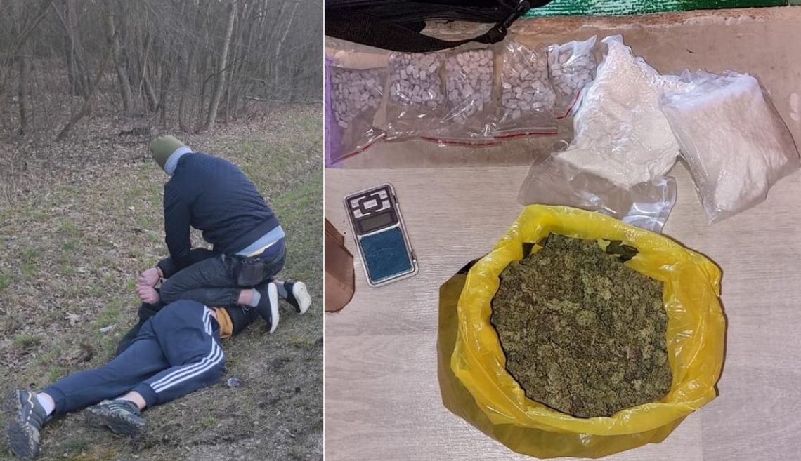 Diler recydywista miał 2 kg towaru. Zaatakował bagnetem policjantów [WIDEO, FOTO]