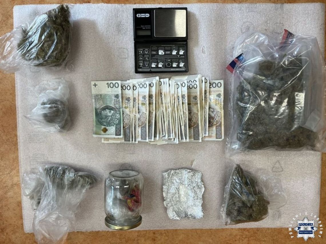 Diler stracił towar, pieniądze i wolność. Policja przeszukała jego mieszkanie Diler stracił towar, pieniądze i wolność. Policja przeszukała jego mieszkanie