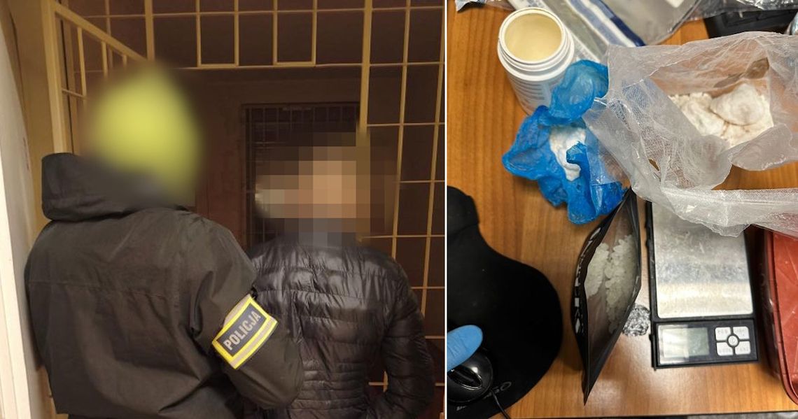Diler trzymał narkotyki w pokoju hotelowym. Policjanci dowiedzieli się i zatrzymali mężczyznę