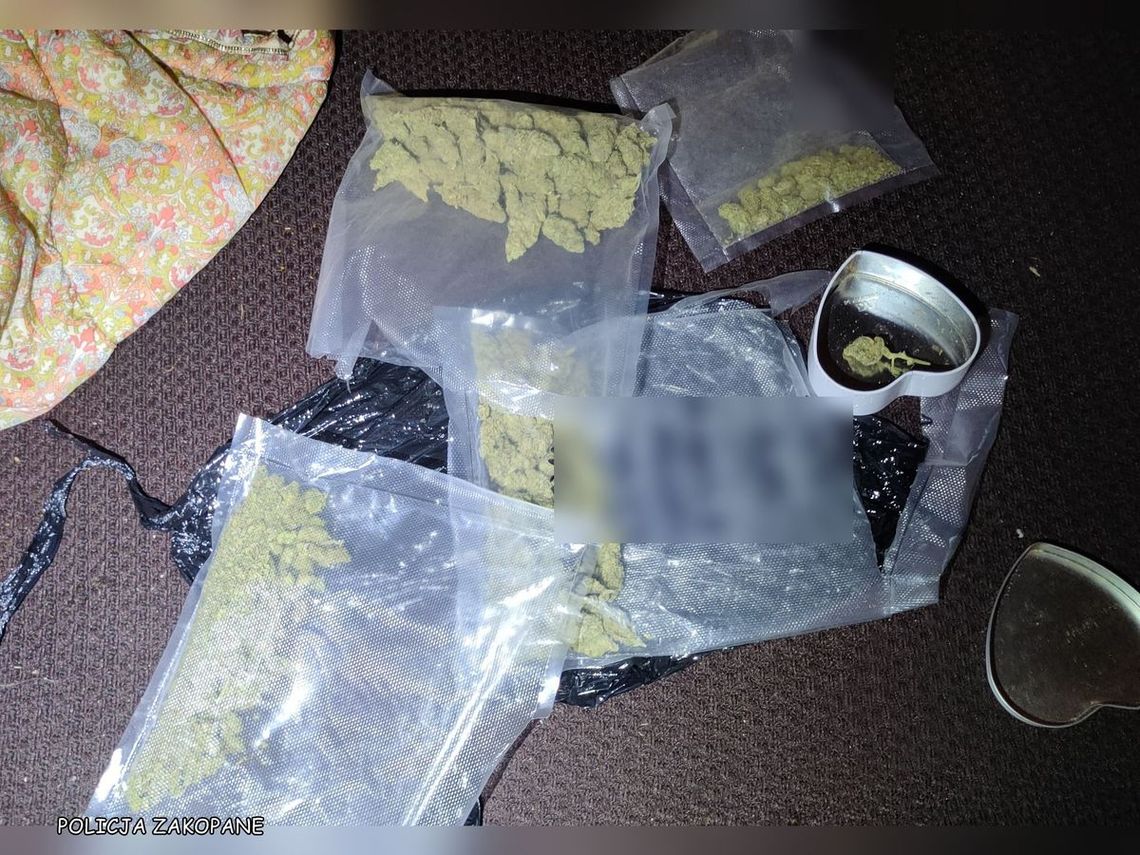 Diler z Zakopanego  wpadł podczas porcjowania zioła. Policjanci najpierw poczuli charakterystyczny zapach