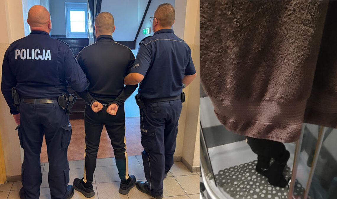 Dzielnicowi znaleźli go pod prysznicem w ubraniu. "Chciałem się wykąpać" Dzielnicowi znaleźli go pod prysznicem w ubraniu. "Chciałem się wykąpać"