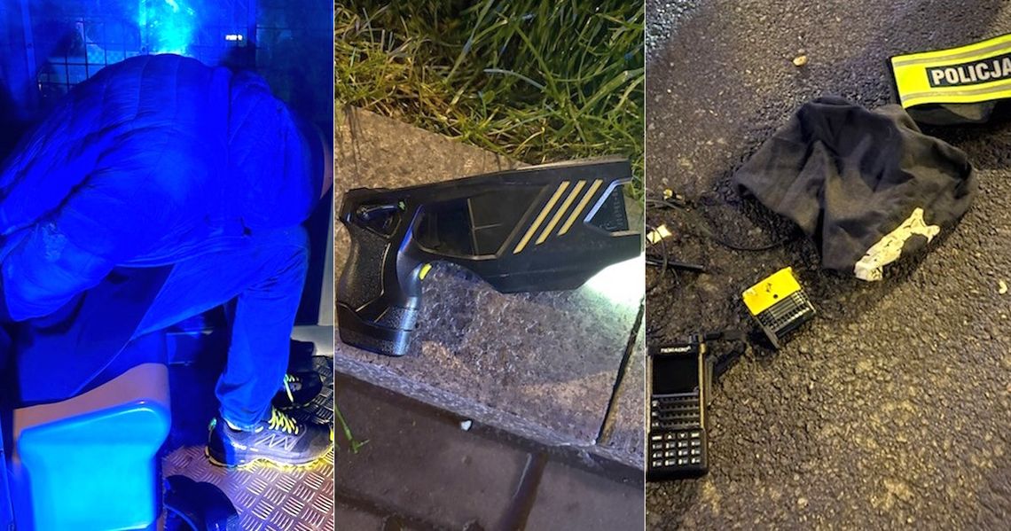 Fałszywi policjanci grasowali w Warszawie. Jeden z nich kilkukrotnie strzelił taserem do strażnika
