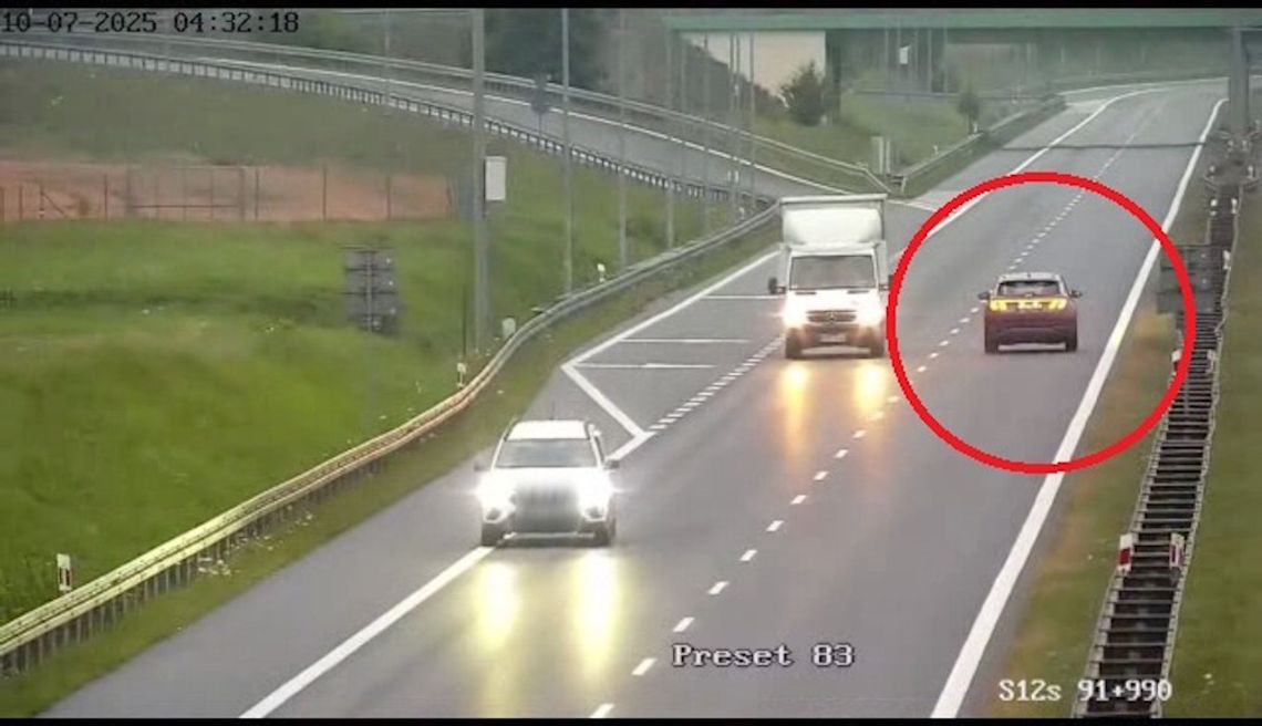 Jechał drogą ekspresową pod prąd. Policjanci dali mu sygnał do zatrzymania, ale zignorował ich
