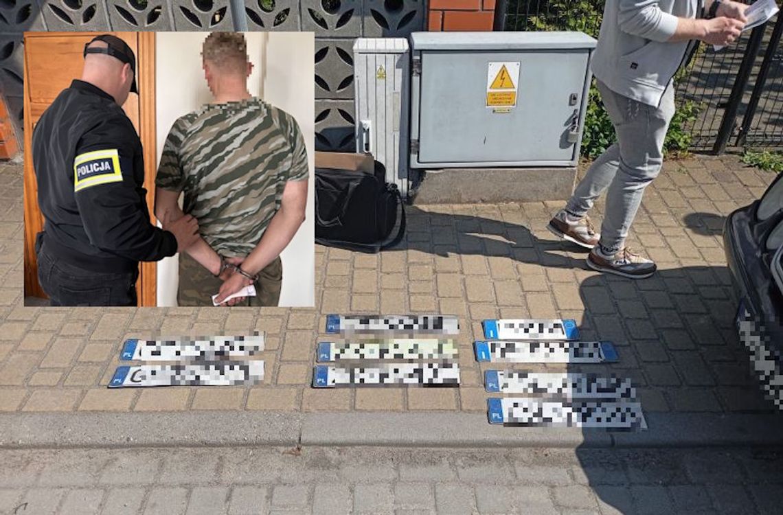 Prowadził jak wariat, w aucie miał zestaw tablic rejestracyjnych. Zakładał je, gdy jechał kraść Prowadził jak wariat, w aucie miał zestaw tablic rejestracyjnych. Zakładał je, gdy jechał kraść