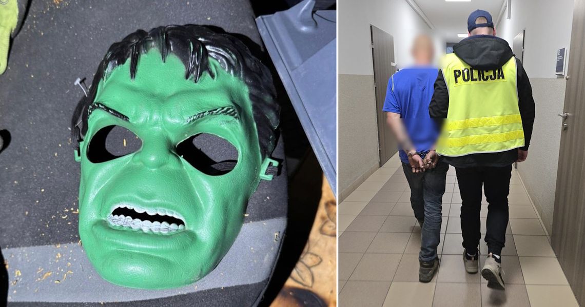 Jechał nocą autem bez tablic, na twarzy miał maskę Hulka. Po kontroli trafił na policyjny dołek Jechał nocą autem bez tablic, na twarzy miał maskę Hulka. Po kontroli trafił na policyjny dołek