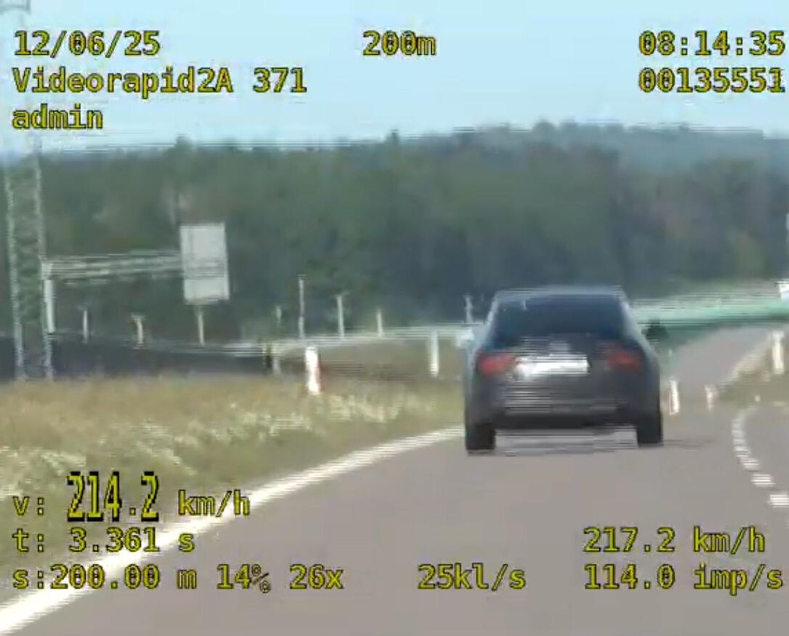 Kierowca audi pędził ekspresówką ponad 200 na godzinę. Został namierzony przez SPEED