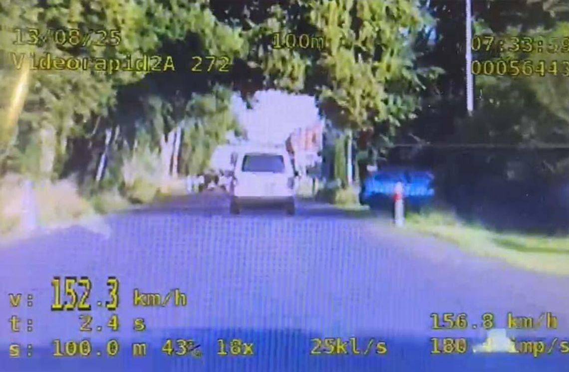 Kierowca dostawczaka gnał 152 km/h w terenie zabudowanym. Pożegnał się z prawkiem