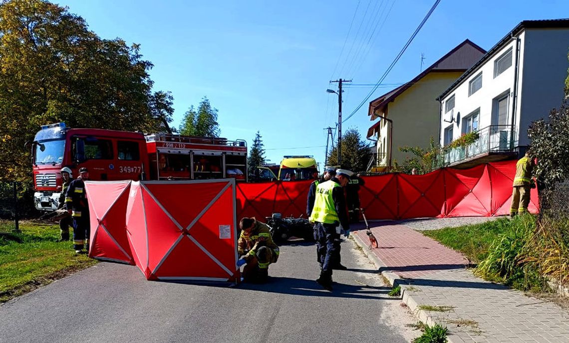 Kierujący ciągnikiem wymusił pierwszeństwo motocykliście. 47-latek nie przeżył