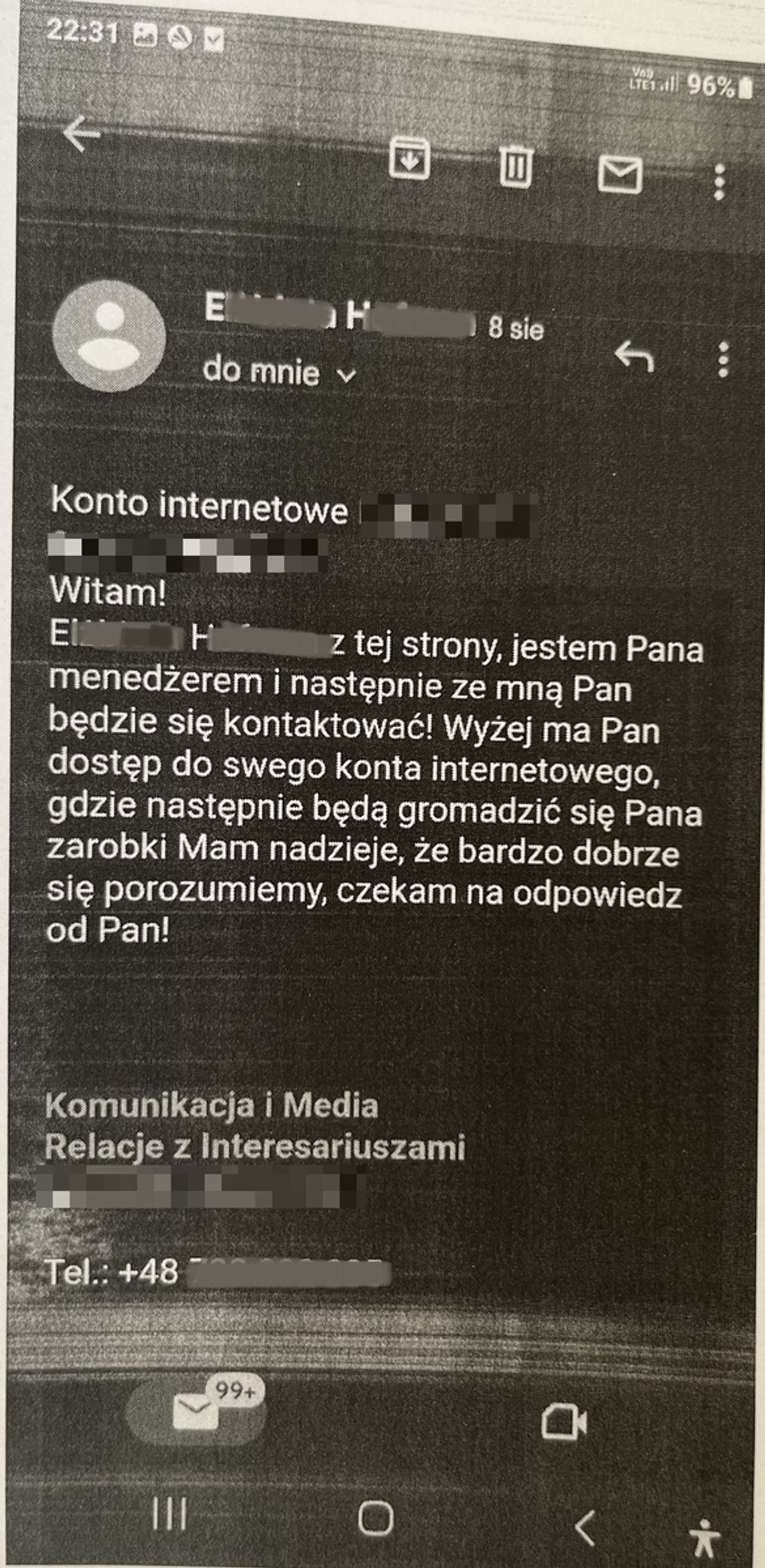 Kliknął na reklamę w internecie, doradca miał go przeprowadzić przez "proces bogacenia się", stracił ponad 120 tysięcy złotych