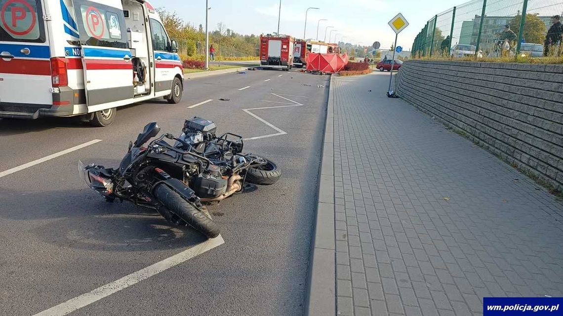 Koszmarne zderzenie dwóch motocyklistów. W wypadku zginął 66-letni mężczyzna