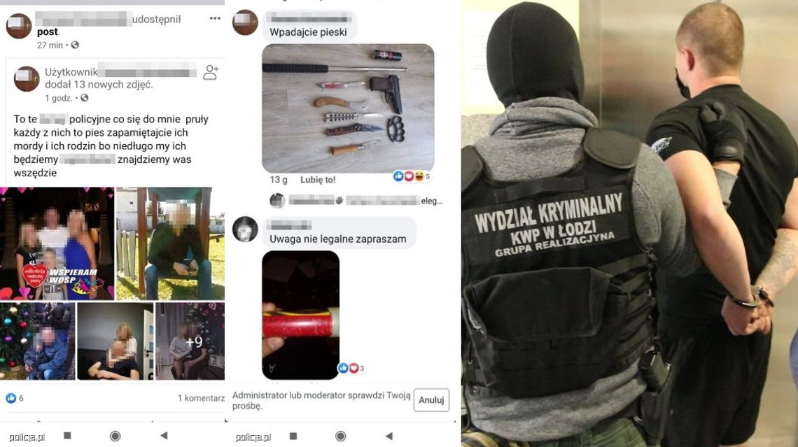 Kozaczył w sieci i namawiał do ataków na policjantów. Sami go odwiedzili [ZDJĘCIA]