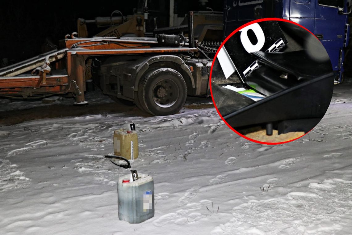 Kradł paliwo z ciężarówki. Podczas ucieczki zgubił w kabinie portfel z dokumentami