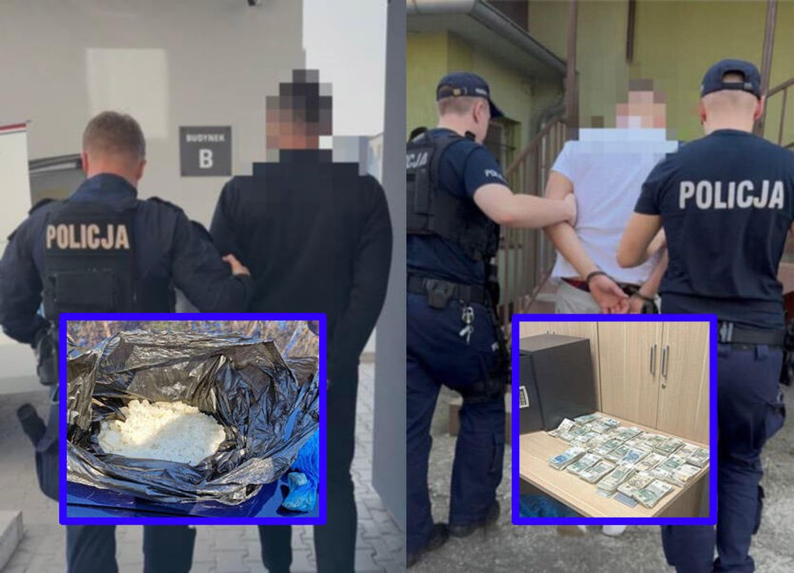 Kręcili narkotykowy biznes w miasteczku. Dwóch zatrzymanych dilerów, przejęte narkotyki i duża suma pieniędzy