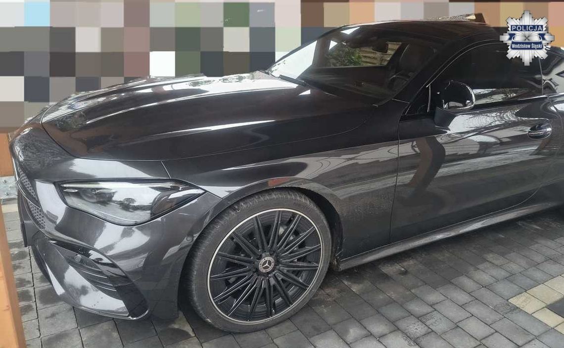 Luksusowy mercedes skradziony we Francji został odnaleziony na Śląsku. Międzynarodowa akcja służb