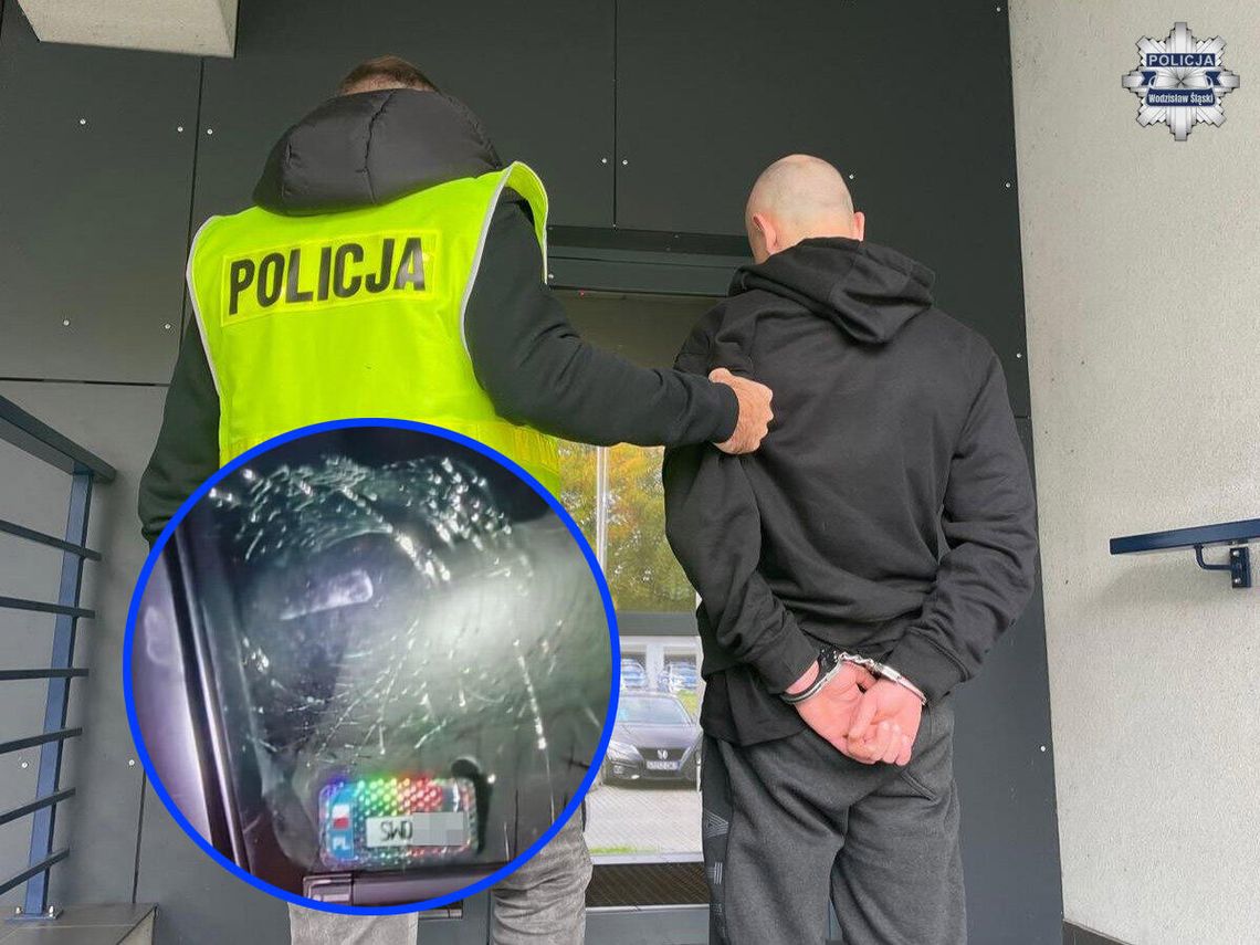 Małżeństwo w suzuki zaatakowane przez pijanego furiata z kijem baseballowym. Uderzył w przednią szybę Małżeństwo w suzuki zaatakowane przez pijanego furiata z kijem baseballowym. Uderzył w przednią szybę