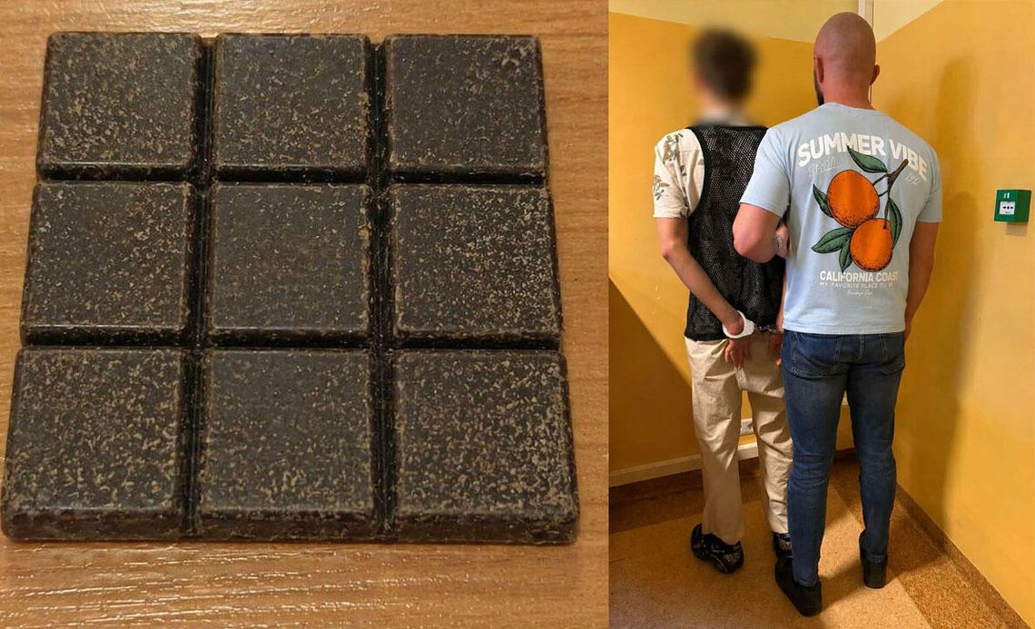 Mężczyzna miał przy sobie narkotyczną czekoladę. Zawierała dwie substancje psychoaktywne