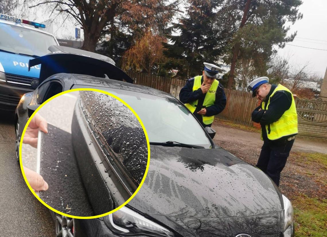 Młody drifter kręcił bączki na oczach policjantów. W aucie tablice na rzep. Teraz jest biedniejszy o 5 tysięcy