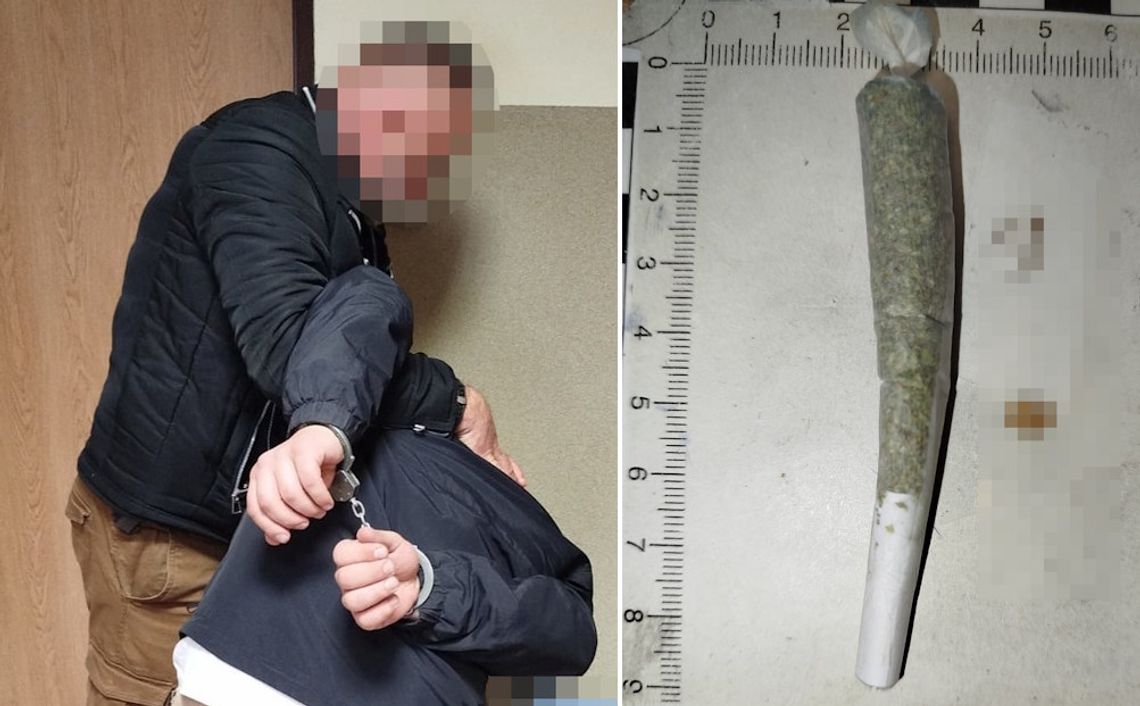 Młody mężczyzna zachowywał się nerwowo. Policjanci skontrolowali go i znaleźli przy nim marihuanę