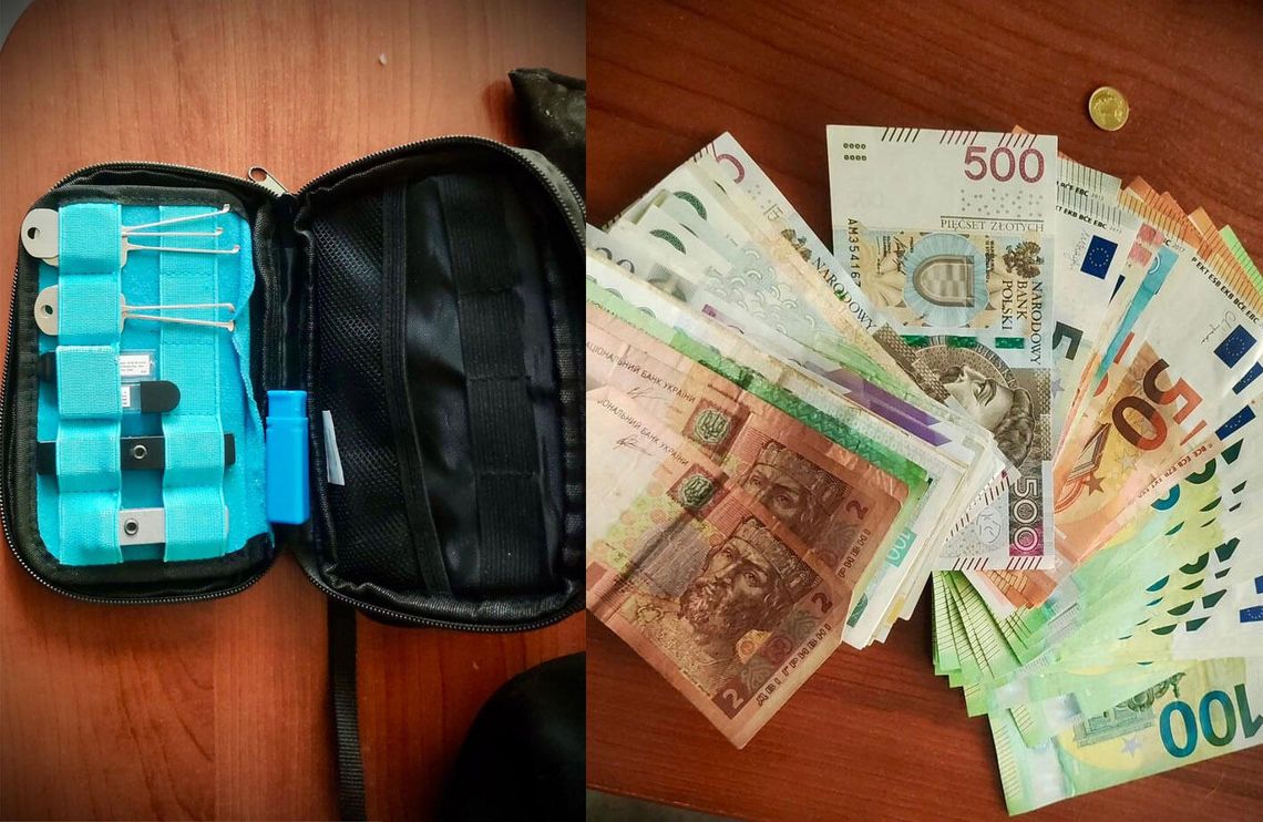 Mołdawski włamywacz zatrzymany razem ze sprzętem i fantami. Miał torbę z wytrychami