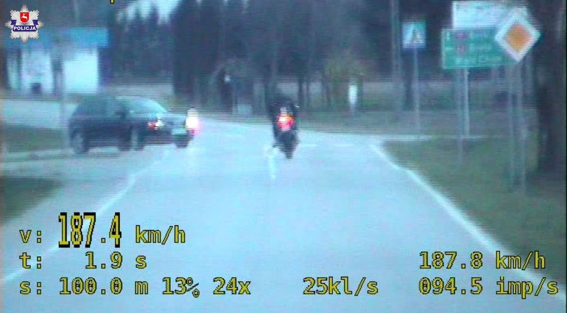 Motocyklista jechał przez wieś blisko 190 na godzinę: "apka nie pokazała mi kontroli drogowej"